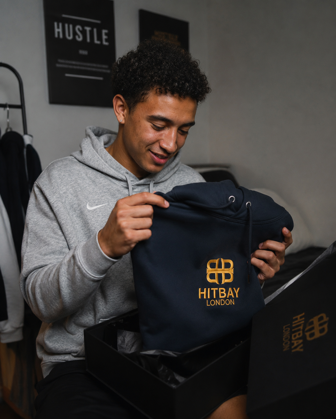HB London Men’s Hoodie — Black